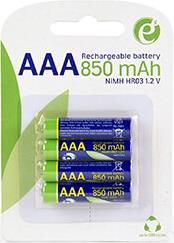 EG-BA-AAA8R4-01 RECHARGEABLE AAA 850MAH 4PCS BLISTER ENERGENIE