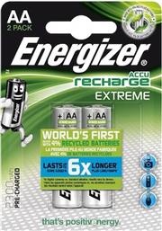 ΕΠΑΝΑΦΟΡΤΙΖΟΜΕΝΕΣ ΜΠΑΤΑΡΙΕΣ AA NIMH 2300MAH 1.2 V 2 ΤΕΜΑΧΙΑ ENERGIZER