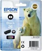 ΓΝΗΣΙΟ ΜΕΛΑΝΙ 26 PHOTO BLACK ΜΕ OEM:C13T26114012 EPSON