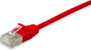 606149 SLIM PATCH CABLE CAT.6A 10G S/FTP 10M RED EQUIP