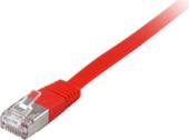 607826 CAT.6A U/FTP FLAT PATCH CABLE 10M RED EQUIP