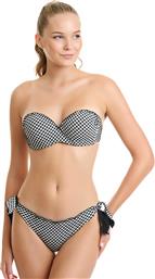ΓΥΝΑΙΚΕΙΟ ΜΑΓΙΟ ΜΠΙΚΙΝΙ ΤΟΠ STRAPLESS ΜΕ ΚΑΡΟ ΣΧΕΔΙΟ - 25451 ΑΣΠΡΟΜΑΥΡΟ ERKA MARE