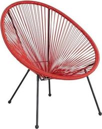 ΠΟΛΥΘΡΟΝΑ WOODWELL RATTAN SATURN 72X78X89CM - ΜΑΥΡΟ/ΚΟΚΚΙΝΟ ESMARKET