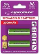 ΜΠΑΤΑΡΙΕΣ NI-MH AA 2000MAH GREEN 2PCS ESPERANZA