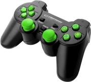 EGG106G CORSAIR VIBRATION GAMEPAD FOR PC / PS2 / PS3 BLACK/GREEN ESPERANZA