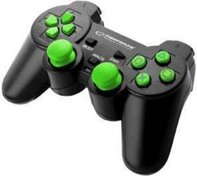 EGG107G GAMEPAD PS3/PC USB TROOPER BLACK/GREEN ESPERANZA από το PLUS4U