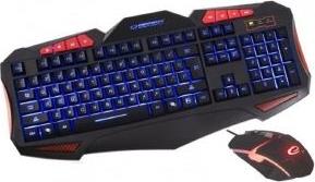 EGK3000 SHELTER MULTIMEDIA ILLUMINATED WIRED USB GAMING KEYBOARD WITH MOUSE SET ESPERANZA