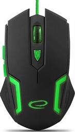 EGM205G WIRED MOUSE FOR GAMERS 6D OPTICAL USB MX205 FIGHTER GREEN ESPERANZA
