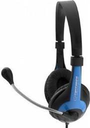EH158B STEREO HEADPHONES WITH MICROPHONE ROOSTER BLUE ESPERANZA