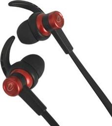 EH201 EARPHONES WITH MICROPHONE AND VOLUME CONTROL EH201 BLACK/RED ESPERANZA