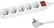 ELK214W POWER STRIP 5 ΜΠΡΙΖΕΣ ΜΕ ΔΙΑΚΟΠΤΗ 1.5M WHITE ESPERANZA