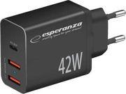 EZC106K QUICK POWER CHARGER 42W USB-C PD 30W / 2X USB-A 12W ESPERANZA