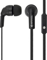 TH109K STEREO EARPHONES WITH MICROPHONE TITANUM BLACK ESPERANZA από το PLUS4U