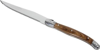 ΜΑΧΑΙΡΙ STEAK ANTIQUE CUT ΑΣΗΜΙ ΜΕ ΛΑΒΗ ΞΥΛΙΝΟΥ ΧΡΩΜΑΤΟΣ (23CM) ESPIEL