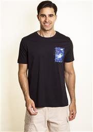 ΑΝΔΡΙΚΟ T-SHIRT ΜΕ ΤΥΠΩΜΑ ΣΤΟ ΣΤΗΘΟΣ NORMAL FIT - 034EE2K314 ΜΑΥΡΟ ESPRIT