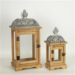 ΦΑΝΑΡΙ ΣΕΤ 2ΤΜΧ ΞΥΛΙΝΟ-ΜΕΤΑΛΛΙΚΟ NATURAL-ΓΚΡΙ 22X22X54,5ΕΚ.-14,5X14,5X37,5ΕΚ. 752-10019 (ΥΛΙΚΟ: ΞΥΛΟ, ΧΡΩΜΑ: ΓΚΡΙ) - - 752-10019 ESTHETI