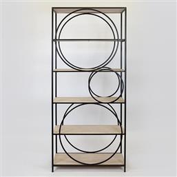 ΡΑΦΙΕΡΑ ΜΕΤΑΛΛΙΚΗ-ΞΥΛΙΝΗ ΜΑΥΡΗ-NATURAL 80X33X180ΕΚ. 750-31519 (ΥΛΙΚΟ: ΞΥΛΟ, ΧΡΩΜΑ: ΜΑΥΡΟ) - - 750-31519 ESTHETI