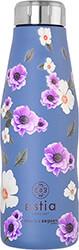 01-16654 TRAVEL FLASK SAVE THE AEGEAN ΜΠΟΥΚΑΛΙ ΘΕΡΜΟΣ GARDEN BLUE 500ML ESTIA