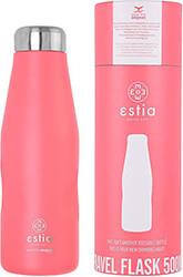 01-9861 TRAVEL FLASK SAVE THE AEGEAN ΜΠΟΥΚΑΛΙ ΘΕΡΜΟΣ FUSION CORAL 500ML ESTIA