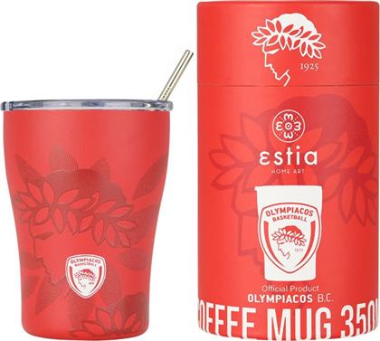 COFFEE MUG OLYMPIACOS BC 00-27230 ΚΟΚΚΙΝΟ ESTIA από το ZAKCRET SPORTS