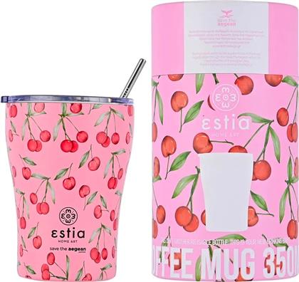 COFFEE MUG STA 350ML CHERRY ROSE 01-16876 ΡΟΖ ESTIA