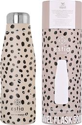 INSULATED BOTTLE TRAVEL FLASK SAVE THE AEGEAN 500ML LEOPARD TAUPE 01-16630 ΜΠΕΖ ESTIA