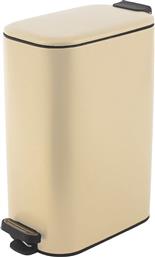 ΚΑΔΟΣ ΑΠΟΡΡΙΜΜΑΤΩΝ (41.3X23.4X53.6) 30LT SLIM BEIGE 02-33934 ESTIA
