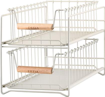 ΚΑΛΑΘΙ ΟΡΓΑΝΩΣΗΣ ALLURE ΜΕΤΑΛΛΙΚΟ ΣΥΡΤΑΡΩΤΟ 2 ΕΠΙΠΕΔΩΝ IVORY ESTIA