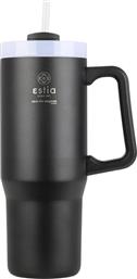 ΚΟΥΠΑ ΘΕΡΜΟΣ ΜΕ ΛΑΒΗ & ΚΑΛΑΜΑΚΙ 900ML SAVE THE AEGEAN TUMBLER MIDNIGHT BLACK 01-28664 ESTIA