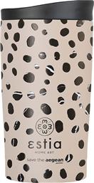 ΠΟΤΗΡΙ ΘΕΡΜΟΣ 350ML SAVE THE AEGEAN TRAVEL MUG LEOPARD TAUPE 01-25663 ESTIA