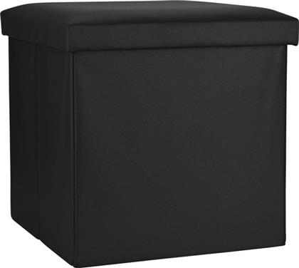 ΣΚΑΜΠΟ CUBE LEATHER ΜΕ ΑΠΟΘΗΚΕΥΤΙΚΟ ΧΩΡΟ ΜΑΥΡΟ (38CM) ESTIA