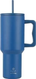 ESTIA STRAW TUMBLER XL SAVE THE AEGEAN 1200ML DENIM BLUE (01-32234)