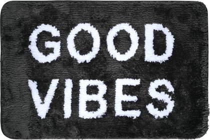 ΤΑΠΕΤΟ ΜΠΑΝΙΟΥ MICROFIBER GOOD VIBES ΜΑΥΡΟ 40X60ΕΚ. 02-28541 (ΥΦΑΣΜΑ: MICROFIBER, ΧΡΩΜΑ: ΜΑΥΡΟ) - - 02-28541 ESTIA