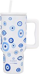 ΘΕΡΜΟΣ ΑΝΟΞΕΙΔΩΤΟΣ STRAW TUMBLER XL 14,5X10X22,5ΕΚ.-900ML SPIRIT OF LUCK SAVE THE AEGEAN 01-35204 (ΥΛΙΚΟ: ΑΝΟΞΕΙΔΩΤΟ, ΧΡΩΜΑ: ΜΠΛΕ) - - 01-35204 ESTIA