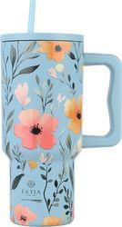 ΘΕΡΜΟΣ STRAW TUMBLER XL STA 900ML SKY GARDEN 01-32036 ESTIA