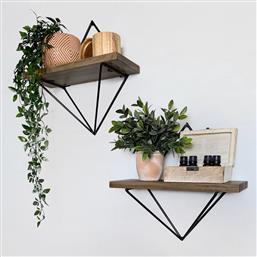 ΔΙΑΚΟΣΜΗΤΙΚΟ ΞΥΛΙΝΟ ΡΑΦΙ ΤΟΙΧΟΥ WR046 792EVL2868 (30X30X14) ΑΙΘΡΙΟ
