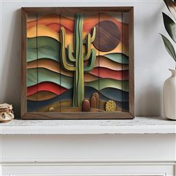 ΔΙΑΚΟΣΜΗΤΙΚΟΣ ΠΙΝΑΚΑΣ MDF ΜΕ ΚΟΡΝΙΖΑ AI082 856EVL1403 50X50X3,5 CM ΑΙΘΡΙΟ