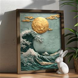 ΔΙΑΚΟΣΜΗΤΙΚΟΣ ΠΙΝΑΚΑΣ MDF ΜΕ ΚΟΡΝΙΖΑ AI138 856EVL1458 35X47X3,5 CM ΑΙΘΡΙΟ