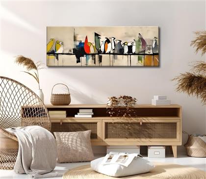 ΔΙΑΚΟΣΜΗΤΙΚΟΣ ΠΙΝΑΚΑΣ ΣΕ ΚΑΜΒΑ PC349 463SNT1207 30X80 CM ΑΙΘΡΙΟ