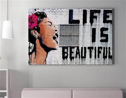 ΔΙΑΚΟΣΜΗΤΙΚΟΣ ΠΙΝΑΚΑΣ ΣΕ ΚΑΜΒΑ WY132 (70 X 100) 966BRS1274 70X100 CM ΑΙΘΡΙΟ