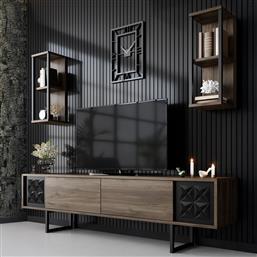 ΕΠΙΠΛΟ ΤΗΛΕΟΡΑΣΗΣ BLACK LINE - WALNUT, BLACK 618BLY1141 (180X18X30) ΑΙΘΡΙΟ