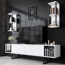 ΕΠΙΠΛΟ ΤΗΛΕΟΡΑΣΗΣ CHROME LINE - WHITE, BLACK 618BLY1143 (180X18X30) ΑΙΘΡΙΟ