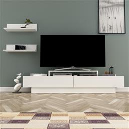 ΕΠΙΠΛΟ ΤΗΛΕΟΡΑΣΗΣ LUCCA TV - WHITE, WHITE 875ZNA3004 (180X40X31) ΑΙΘΡΙΟ