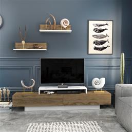 ΕΠΙΠΛΟ ΤΗΛΕΟΡΑΣΗΣ LUSI - WHITE, OUD OAK 322RTC2154 (180X40X31) ΑΙΘΡΙΟ