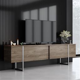 ΕΠΙΠΛΟ ΤΗΛΕΟΡΑΣΗΣ LUXE - WALNUT, SILVER 618BLY1252 (180X50X30) ΑΙΘΡΙΟ