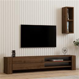 ΕΠΙΠΛΟ ΤΗΛΕΟΡΑΣΗΣ NAZ - WALNUT 835PUQ3023 (160X33X26,8) ΑΙΘΡΙΟ