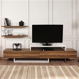 ΕΠΙΠΛΟ ΤΗΛΕΟΡΑΣΗΣ NIRVANA - TEAK, WHITE 756FRN3042 (180X41,7X29,5) ΑΙΘΡΙΟ