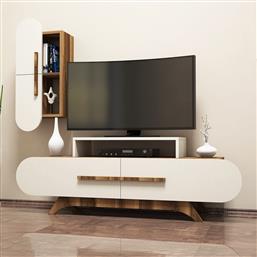 ΕΠΙΠΛΟ ΤΗΛΕΟΡΑΣΗΣ ROSE S - WALNUT, CREAM 845HCT3054 (145X49,8X36,8) ΑΙΘΡΙΟ