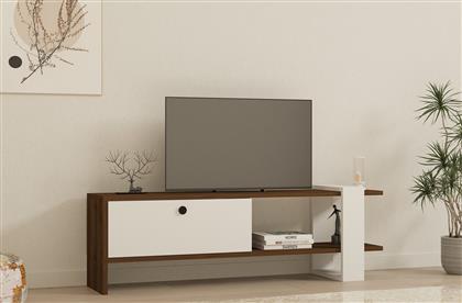 ΕΠΙΠΛΟ TV GAYE - WALNUT, WHITE 835PUQ3025 (120X36,8X25) ΑΙΘΡΙΟ