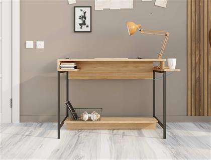 ΓΡΑΦΕΙΟ BALISTA - SAPPHIRE OAK, BLACK 793ELG3812 113X74X57 CM ΑΙΘΡΙΟ
